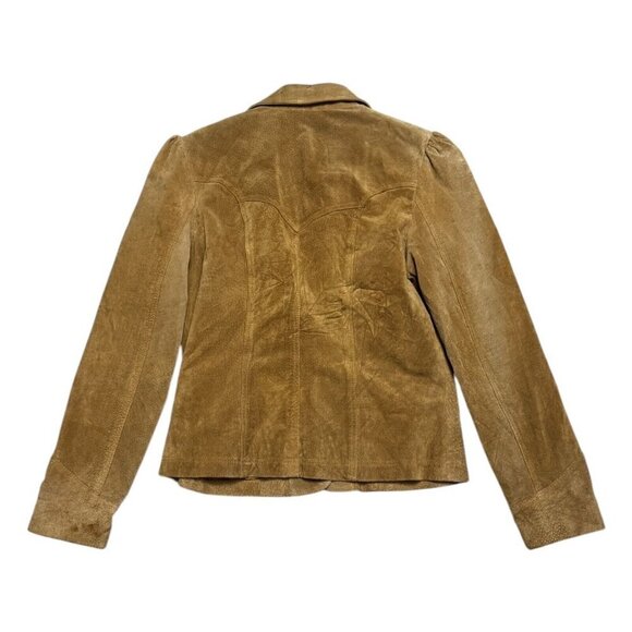 Vintage WILSONS LEATHER MAXIMA Brown Y2K Luxury Designer Jacket Womens Medium - Picture 2 of 4